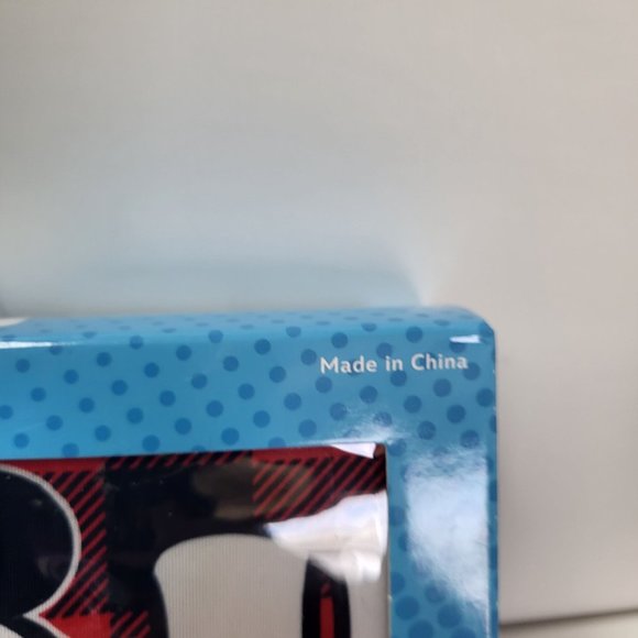 New Disney Mickey Mouse Pet Owner Matching Set Crew Socks Dog Bandana Plaid Red - Picture 7 of 15